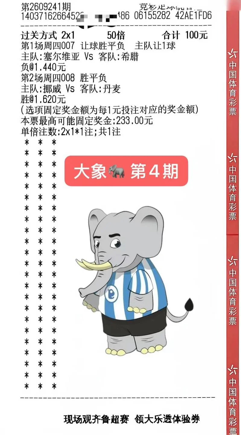 大象🐘2.0方案已出赛事分析