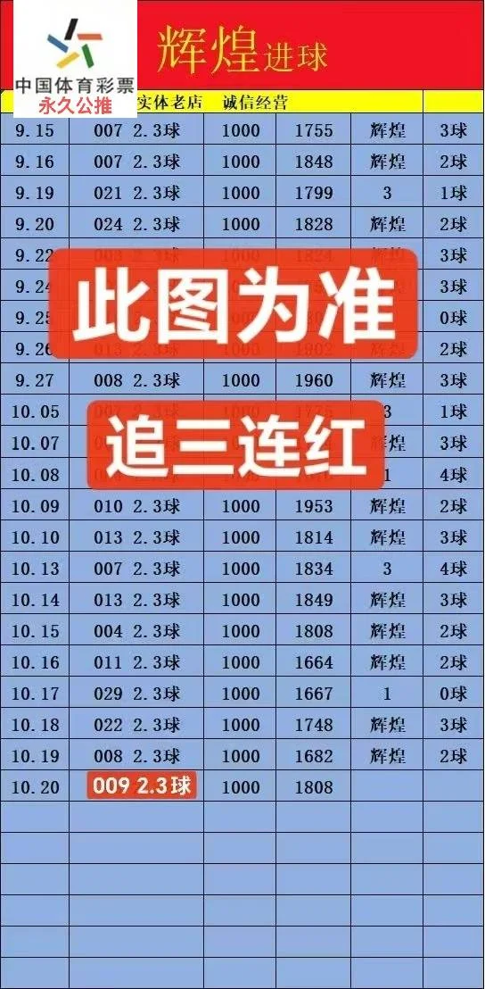 辉煌进球赛事分析