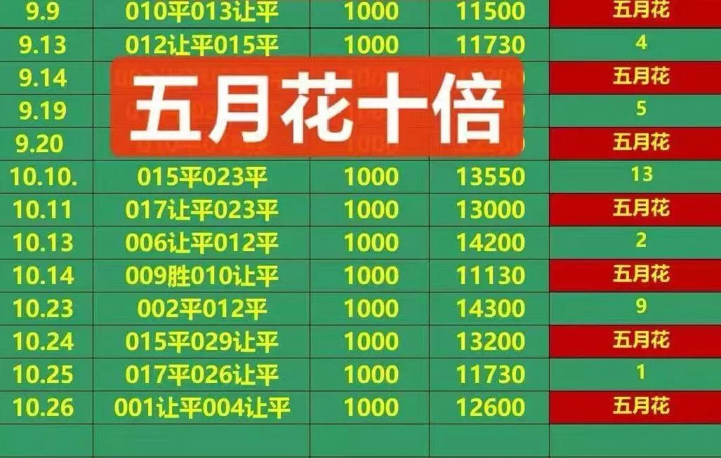 稳中相遇五月花赛事分析