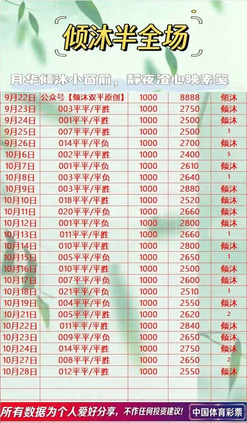 倾沐双平赛事分析