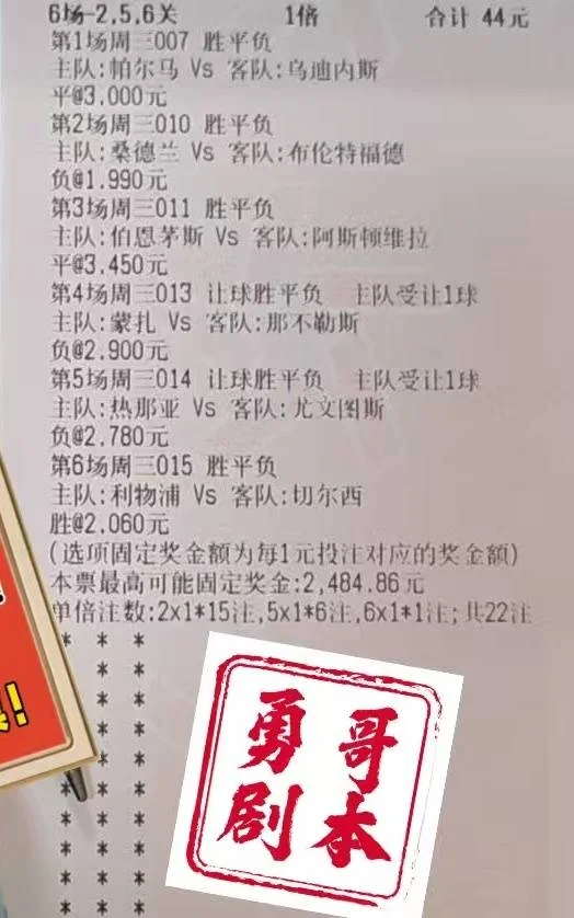 勇哥剧本赛事分析