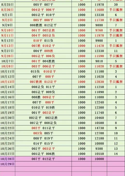 狐狸赛事分析
