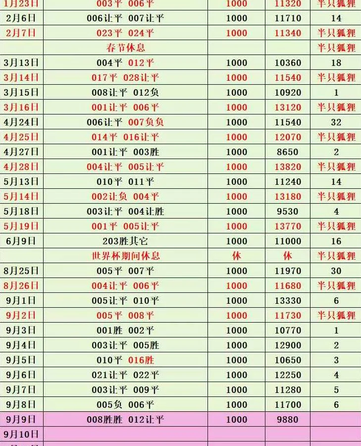 狐狸赛事分析