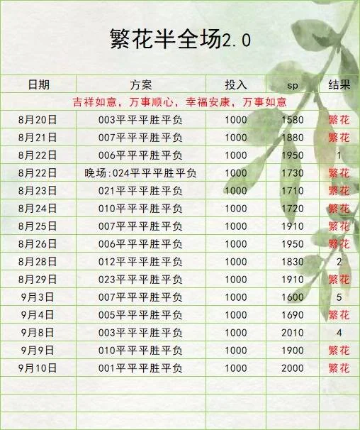 繁花半全场赛事分析