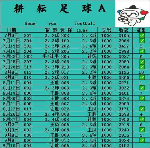 耕耘足球A赛事分析