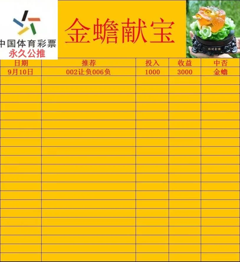 金蟾献宝赛事分析